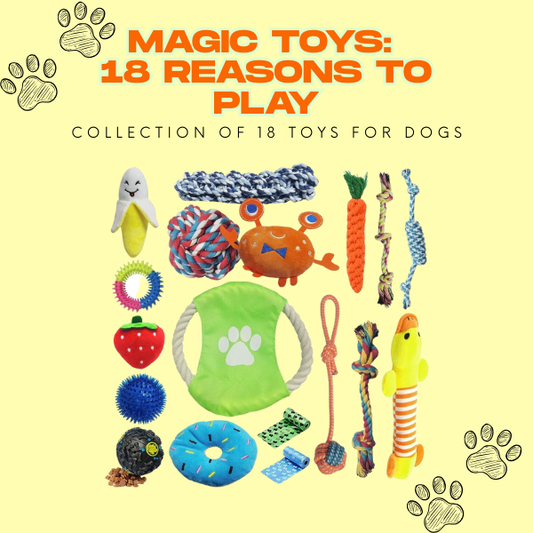 18Pcs Pet Toy Set – Rope, Chew, and Teething Toys for Dogs and Cats